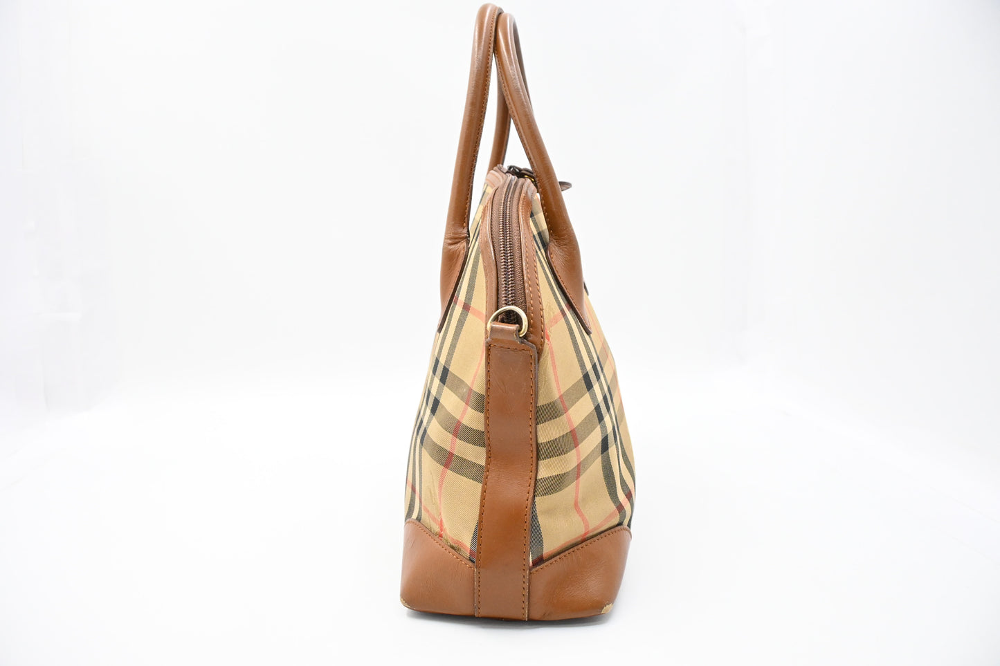 Burberry Shoulder Bag in Check Coated Canvas