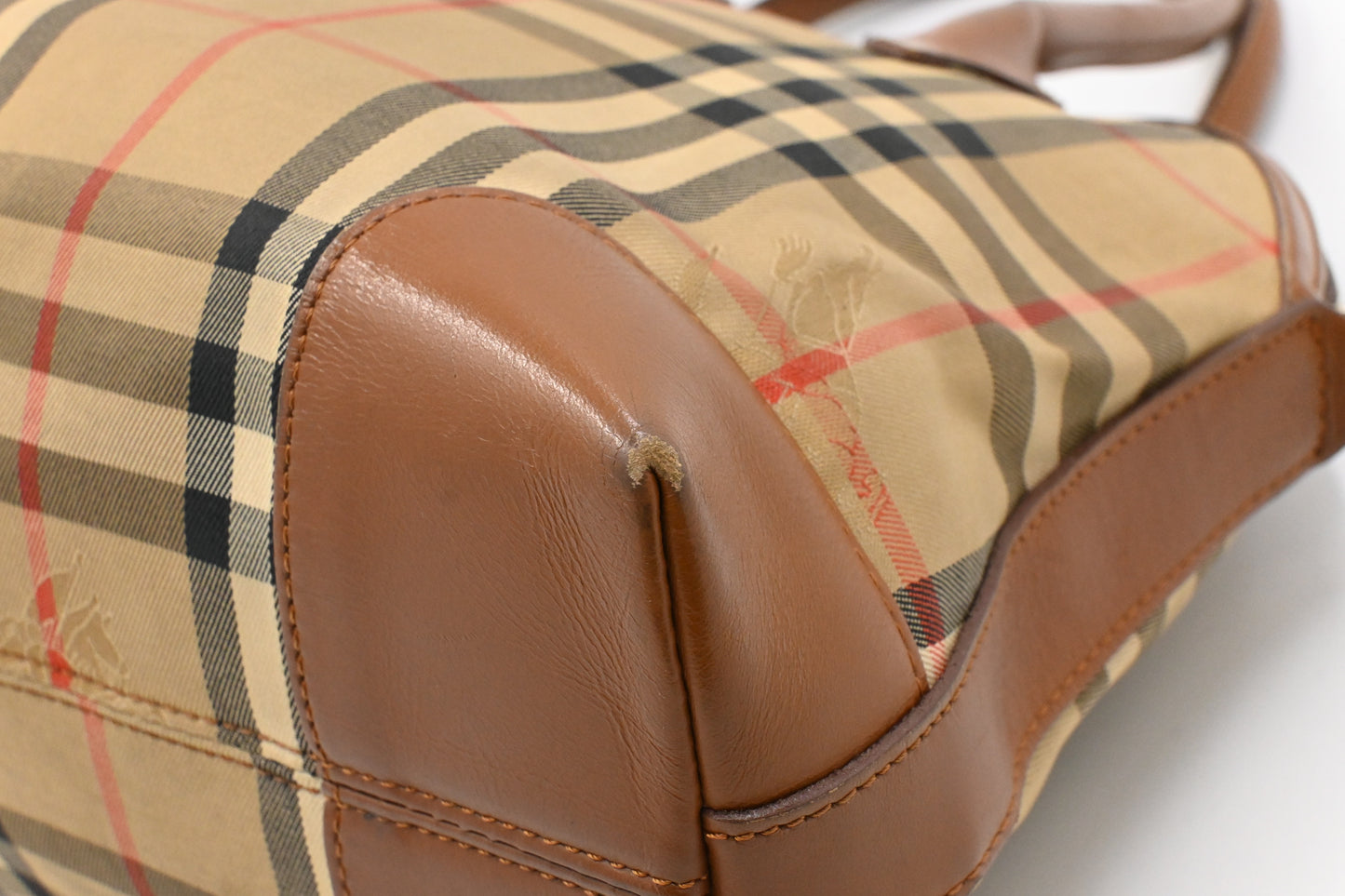 Burberry Shoulder Bag in Check Coated Canvas