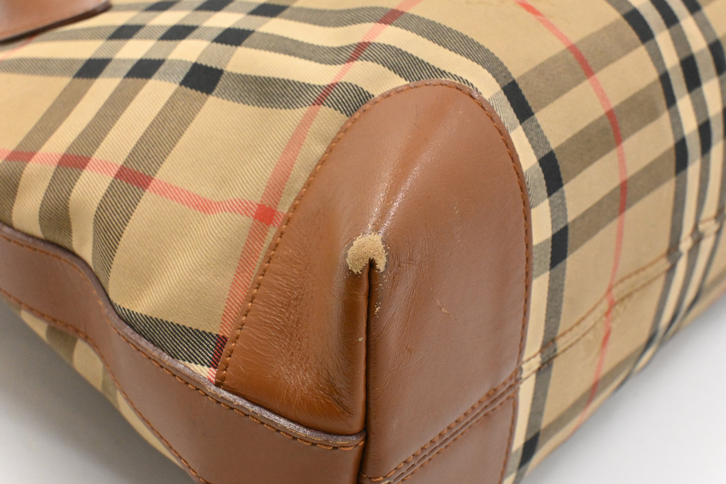 Burberry Shoulder Bag in Check Coated Canvas
