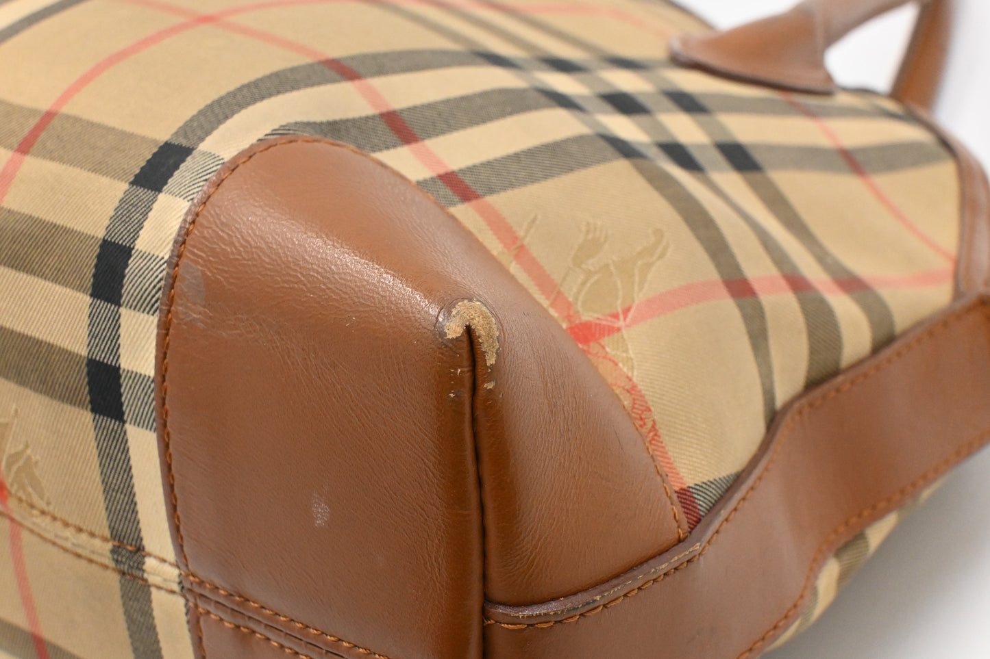 Burberry Shoulder Bag in Check Coated Canvas