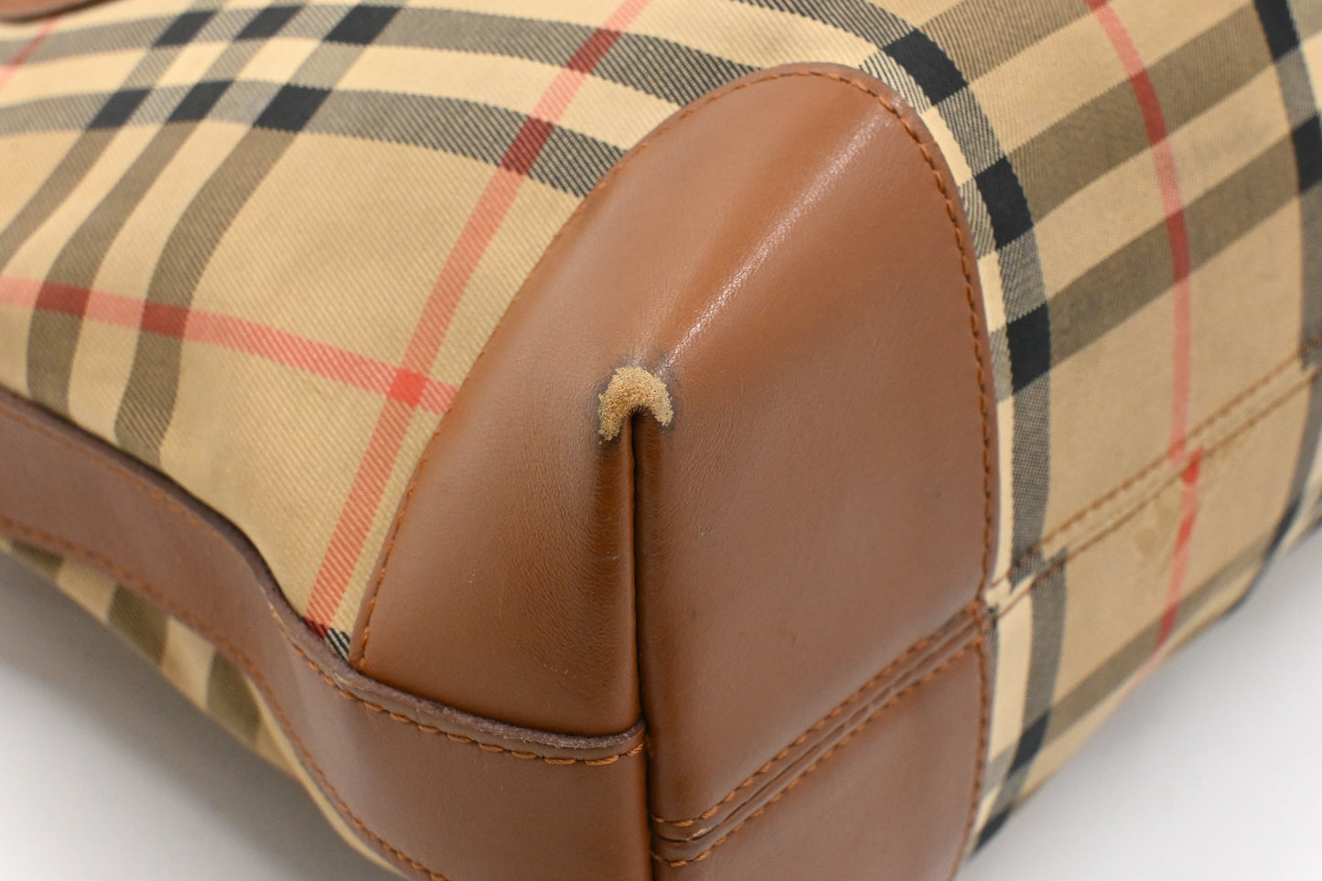 Burberry Shoulder Bag in Check Coated Canvas