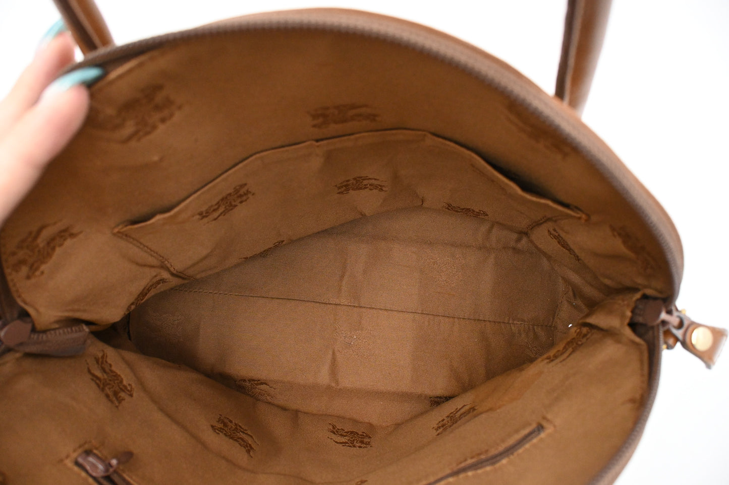 Burberry Shoulder Bag in Check Coated Canvas