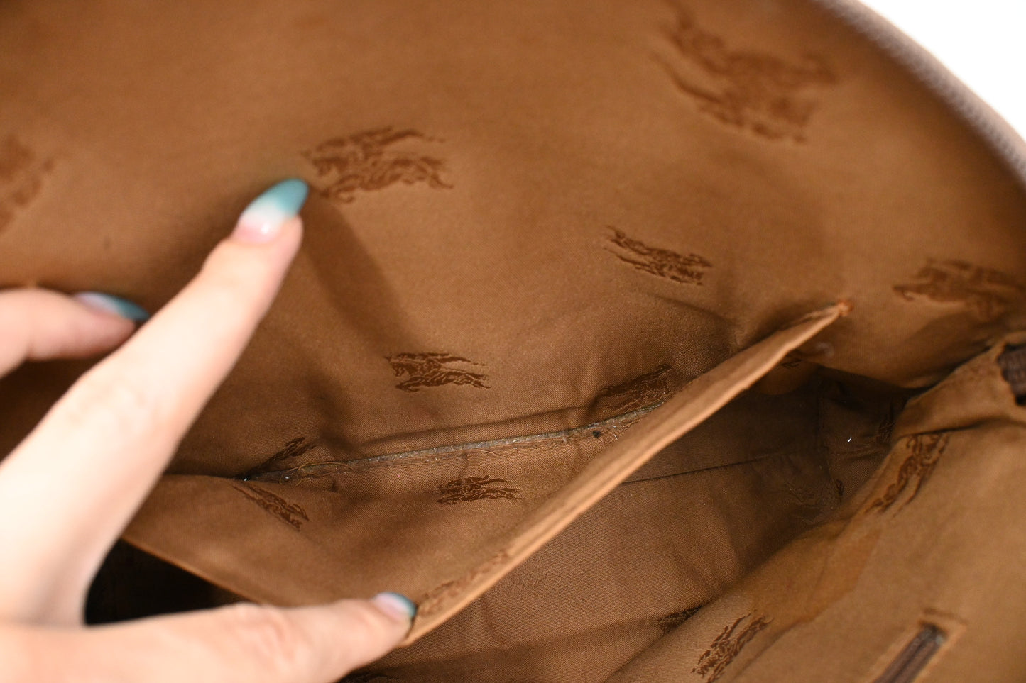 Burberry Shoulder Bag in Check Coated Canvas