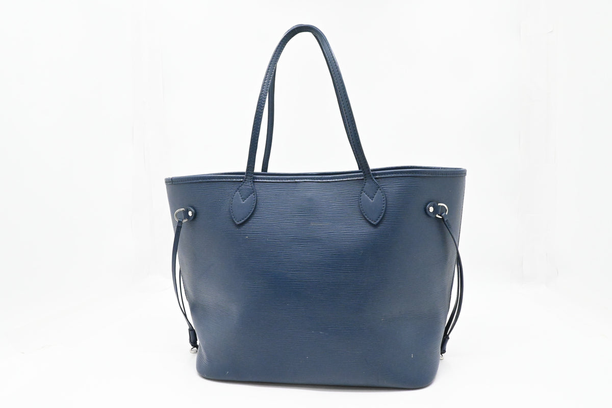 Louis Vuitton Neverfull MM in Blue Epi Leather