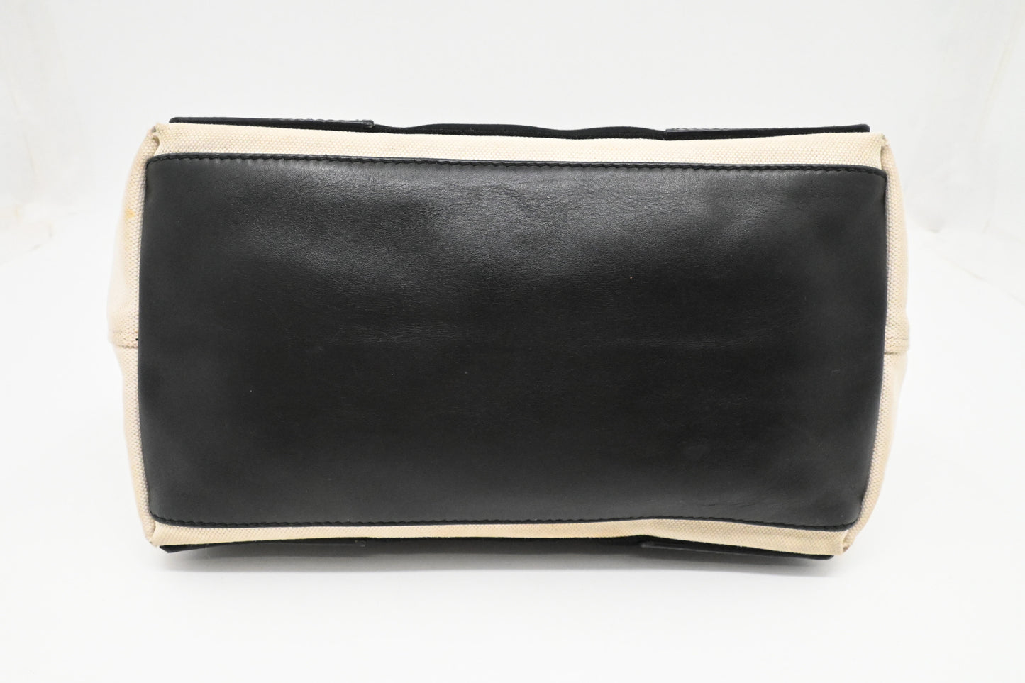 Balenciaga Cabas in White and Black Canvas