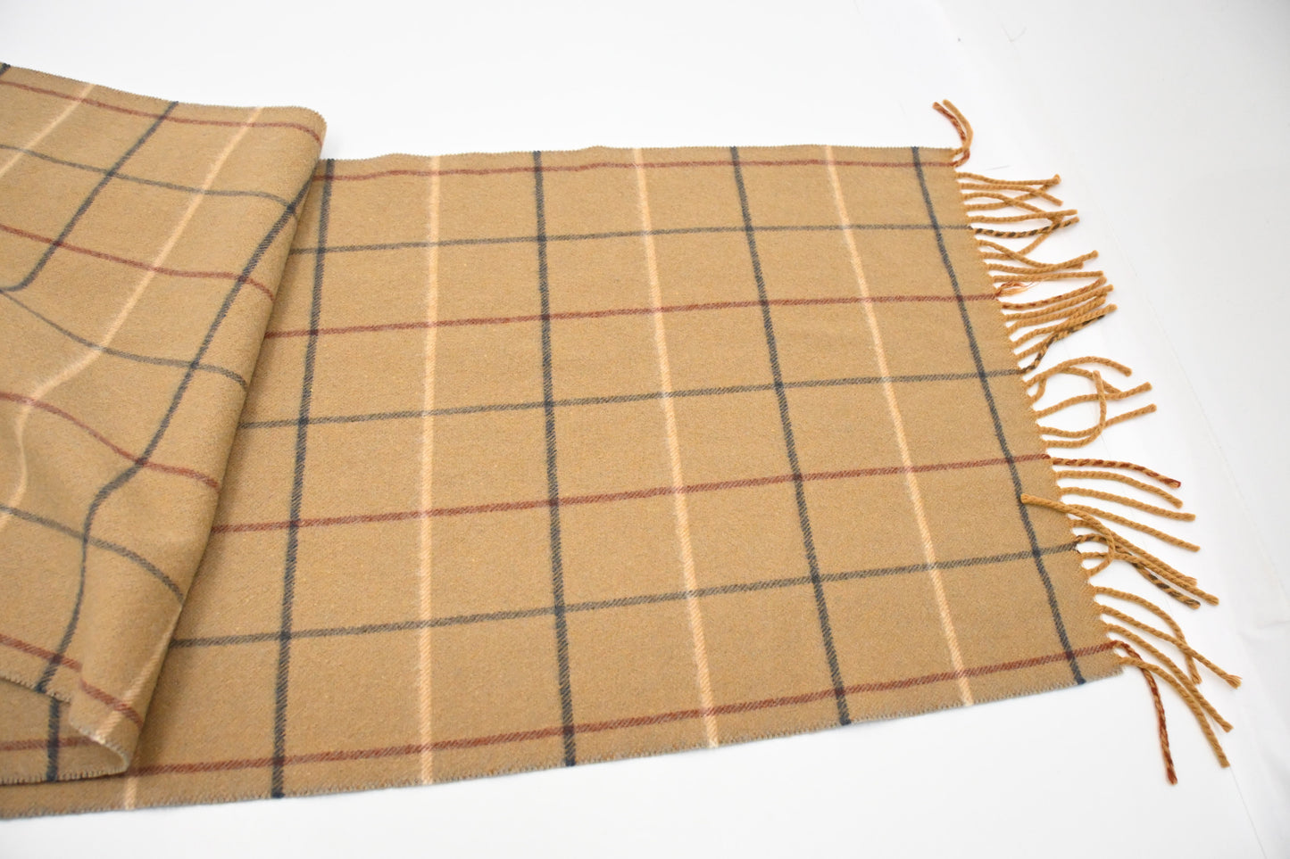 Burberry Scarf in Brown Checked Cashmere