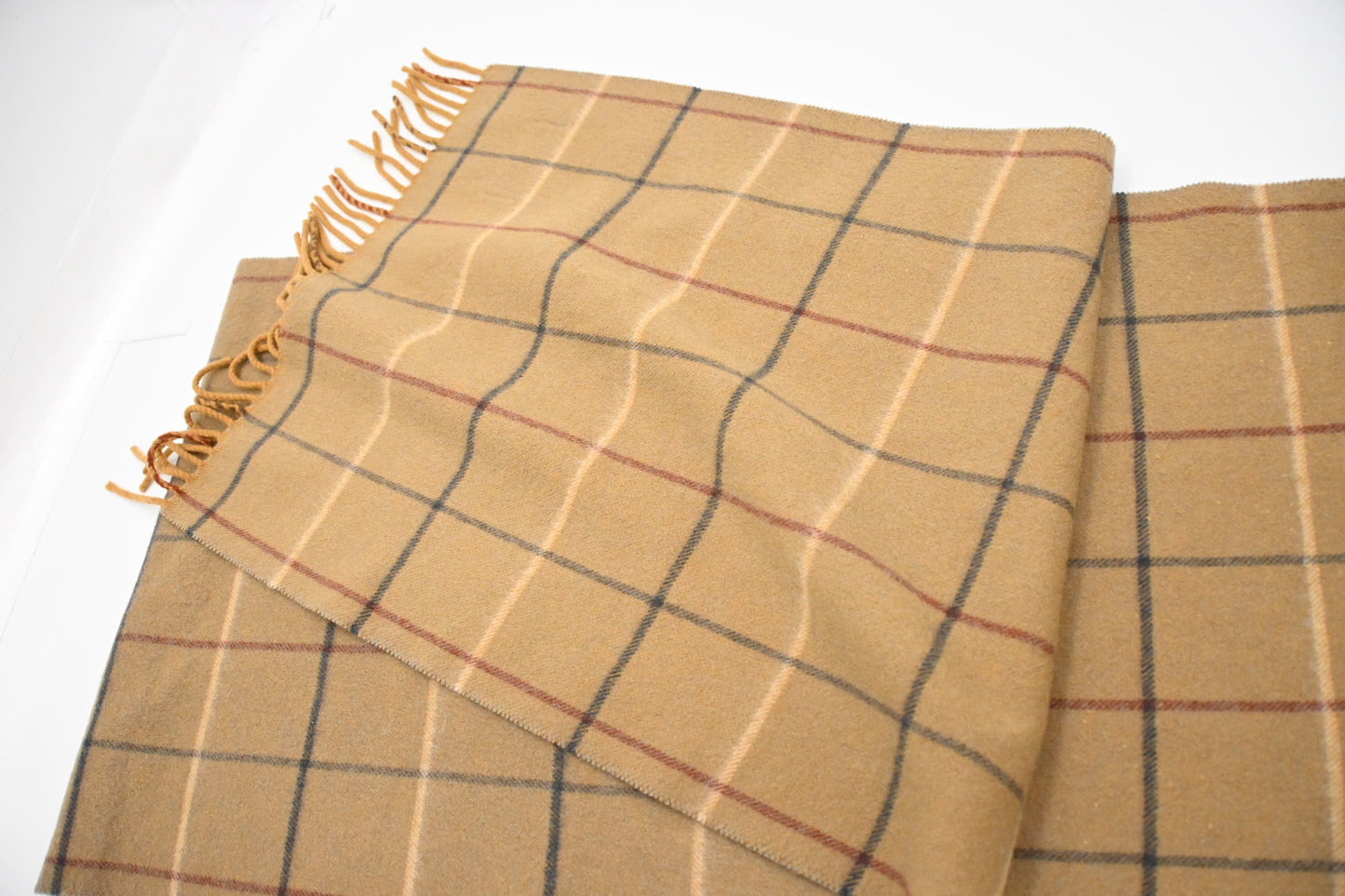 Burberry Scarf in Brown Checked Cashmere