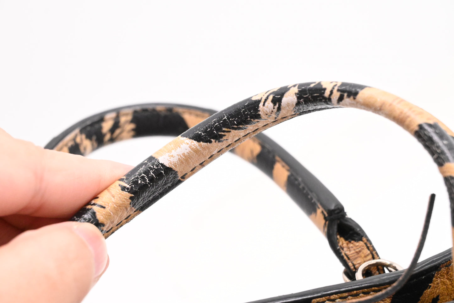 Balenciaga Mini Paper in Leopard Print Leather