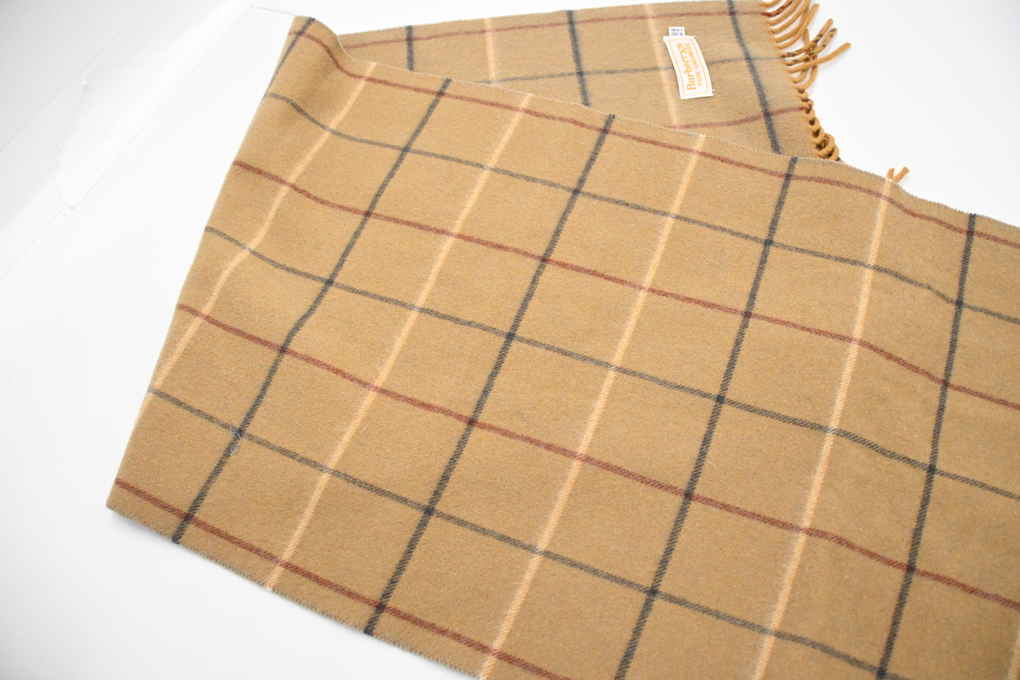 Burberry Scarf in Brown Checked Cashmere