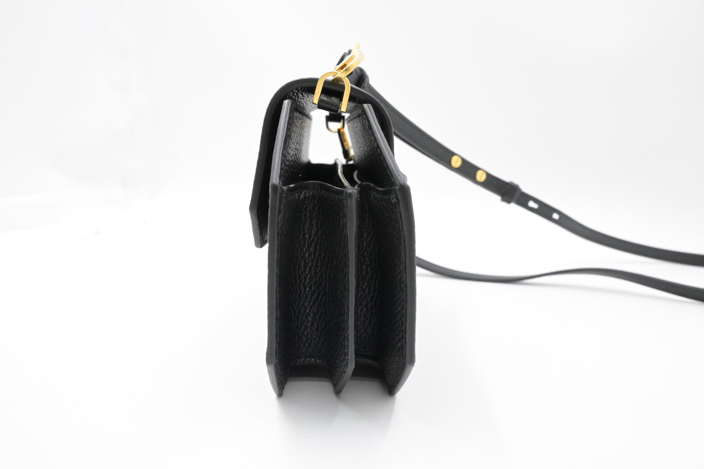 Bally Octogone Crossbody in Black Leather