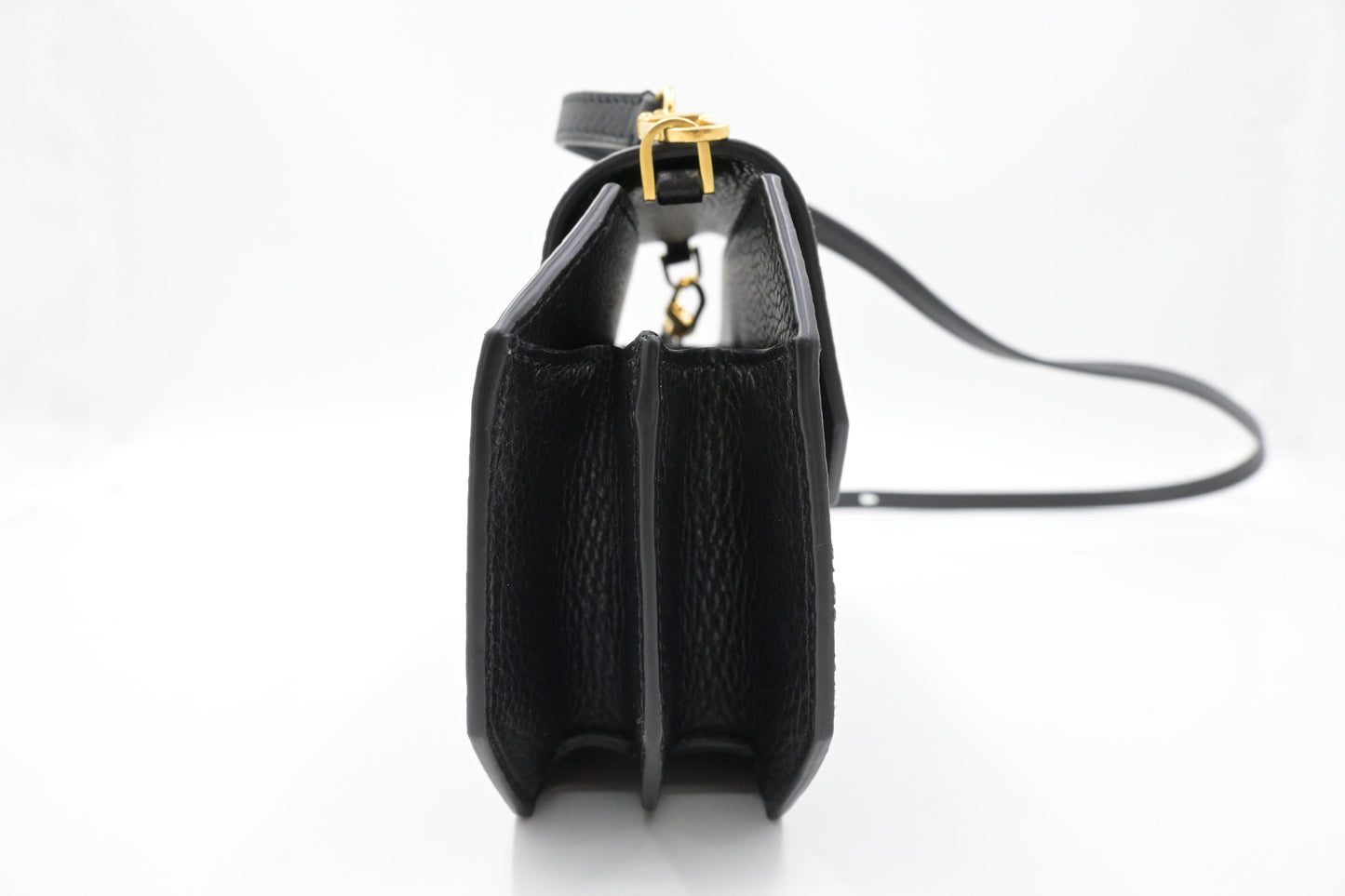 Bally Octogone Crossbody in Black Leather
