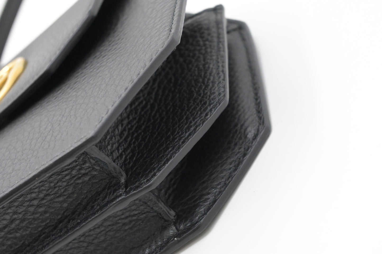 Bally Octogone Crossbody in Black Leather