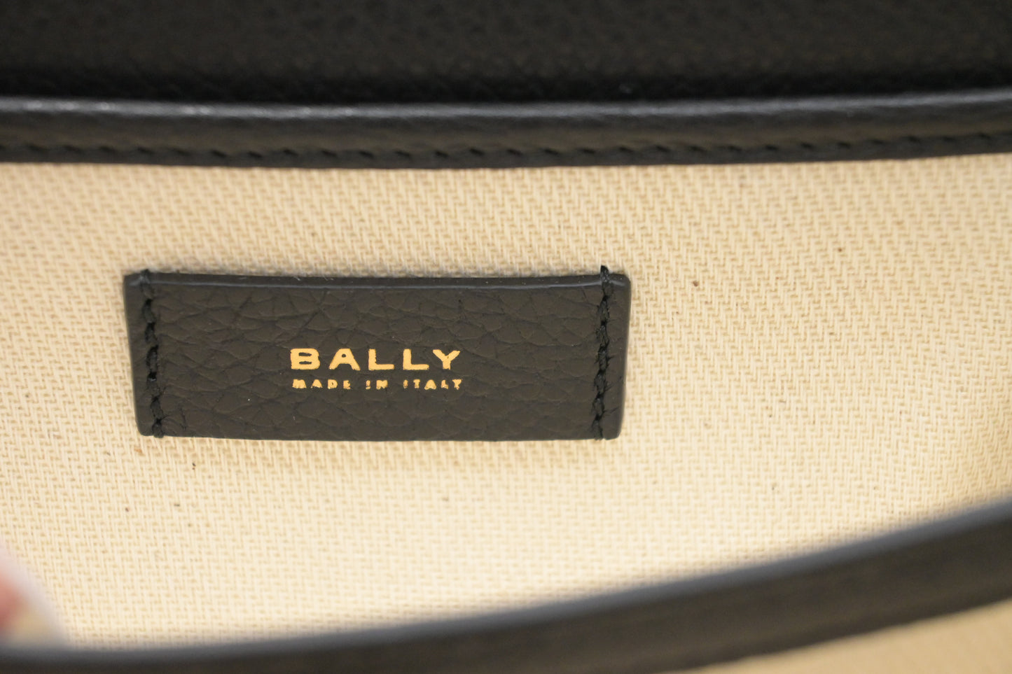 Bally Octogone Crossbody in Black Leather