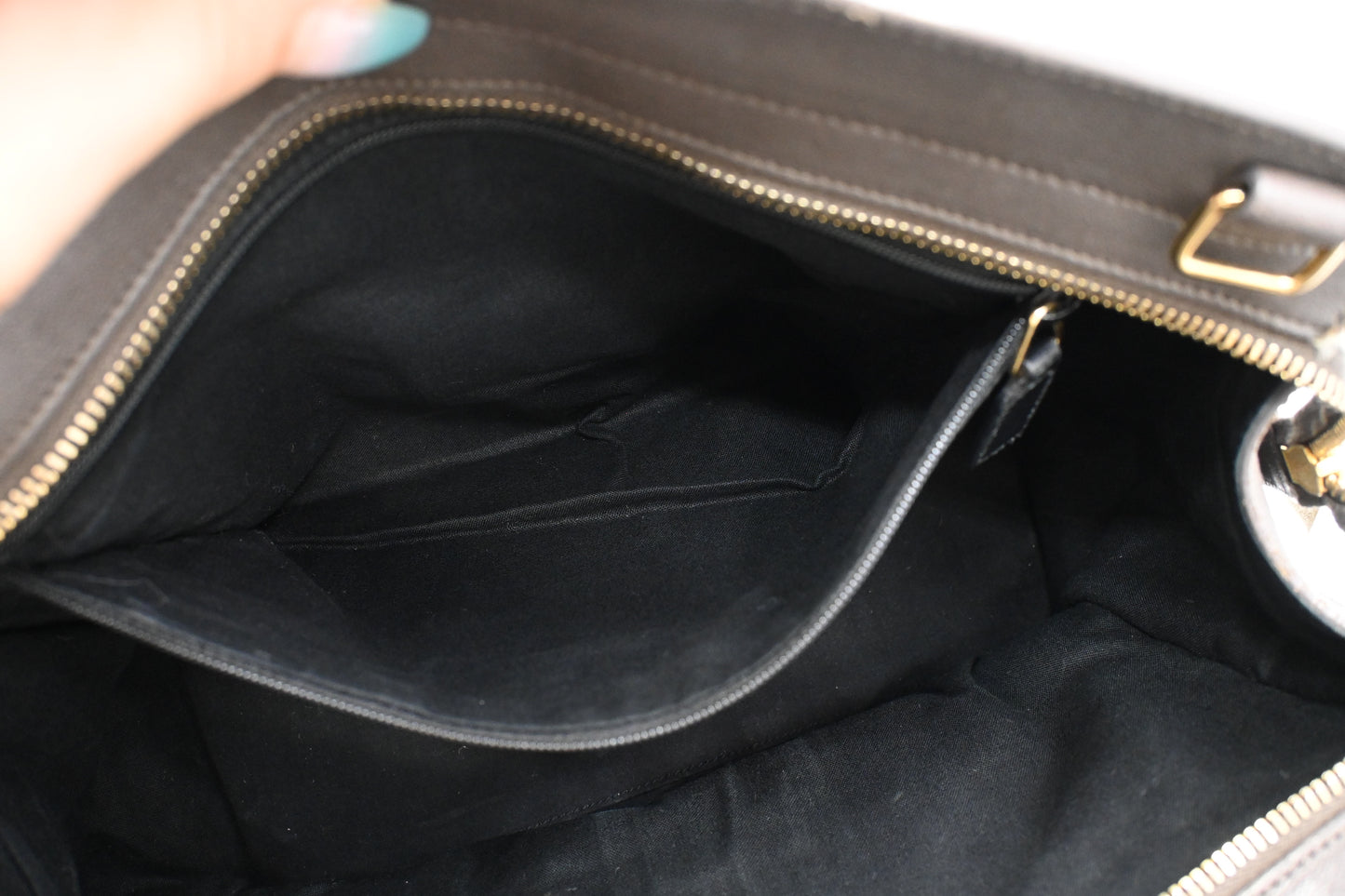 YSL Saint Laurent Cabas Handbag in Gray Leather