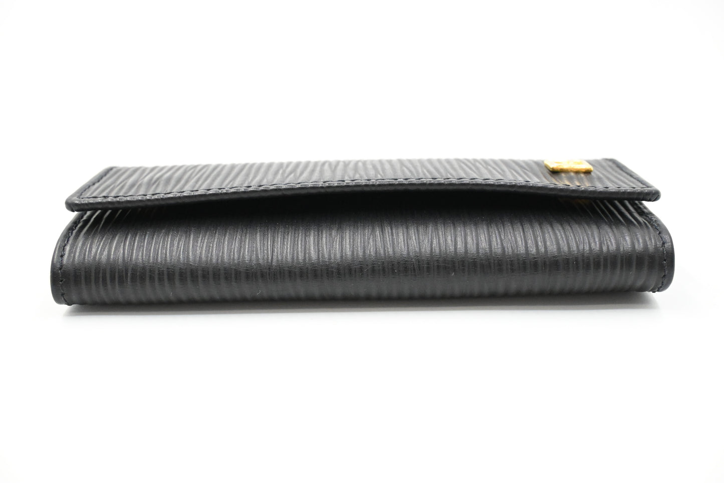 Fendi Key Case in Black Textured Leather