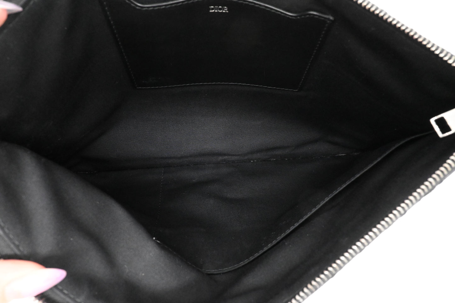 Dior Clutch in Black Oblique Canvas