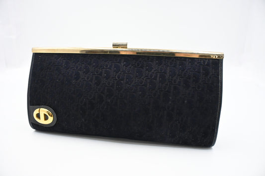 Dior Clutch in Black Oblique Leather