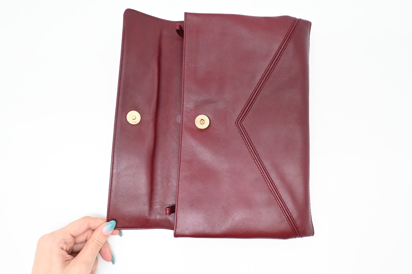 Gucci Clutch in Burgundy Leather