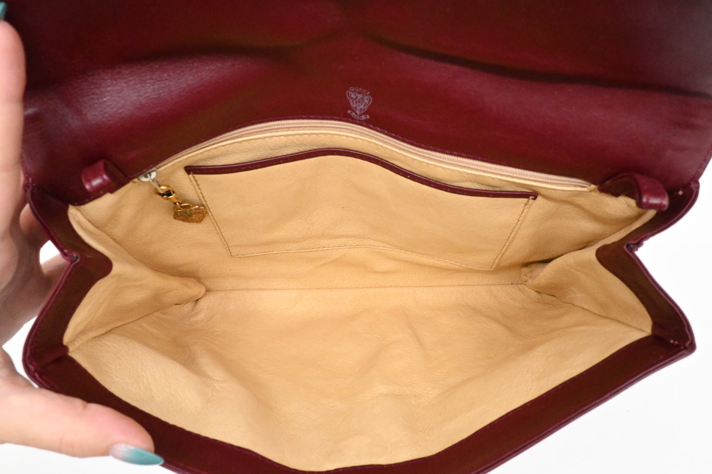 Gucci Clutch in Burgundy Leather