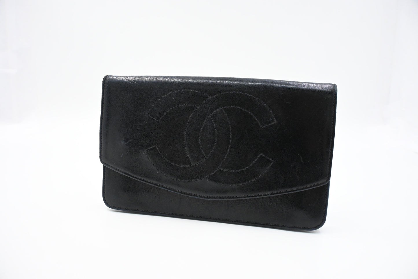 Chanel Long Wallet in Black Leather