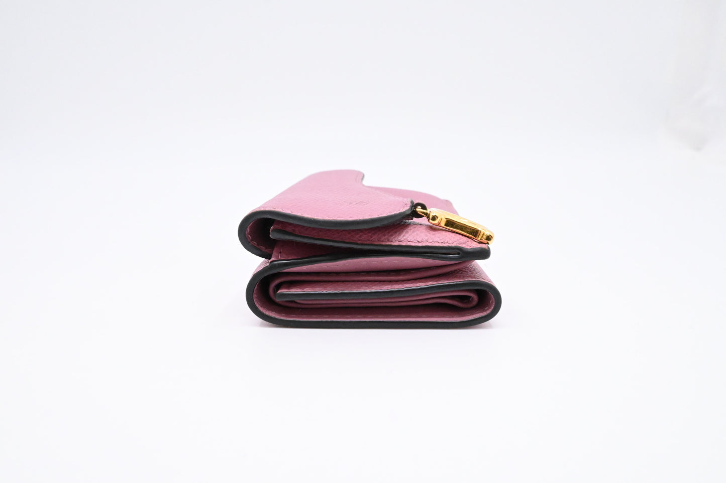 Dior Saddle Compact Wallet in Pink Leather