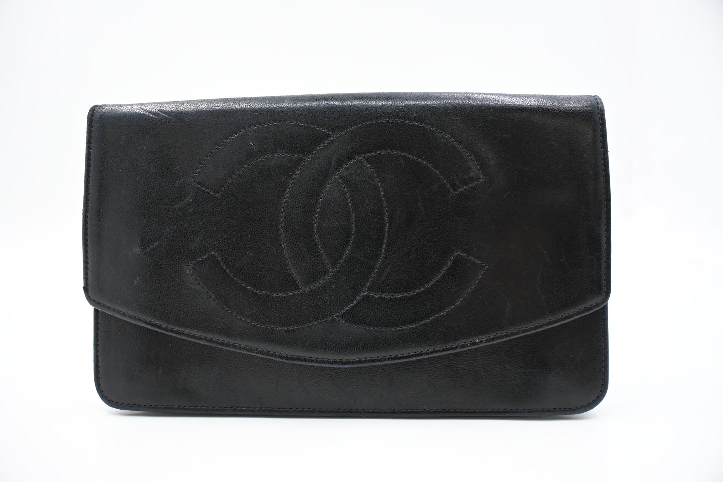 Chanel Long Wallet in Black Leather