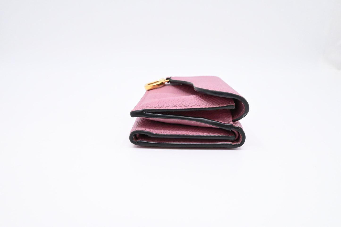 Dior Saddle Compact Wallet in Pink Leather