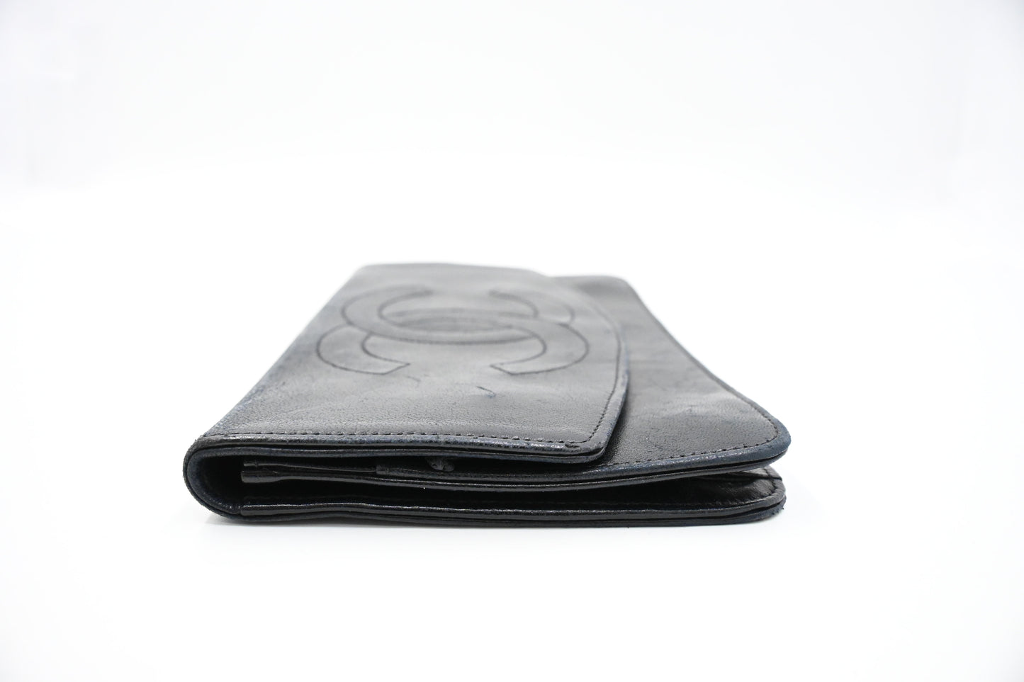 Chanel Long Wallet in Black Leather