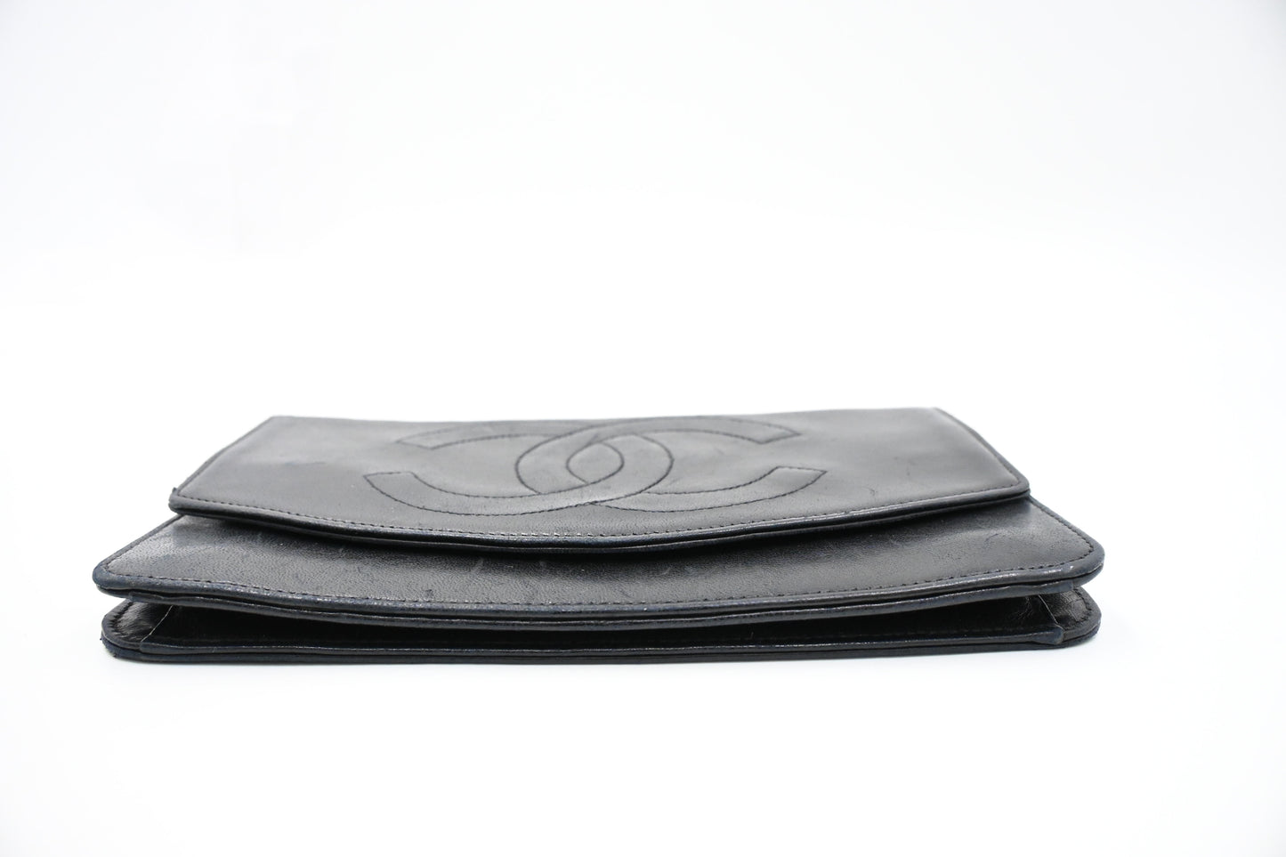Chanel Long Wallet in Black Leather