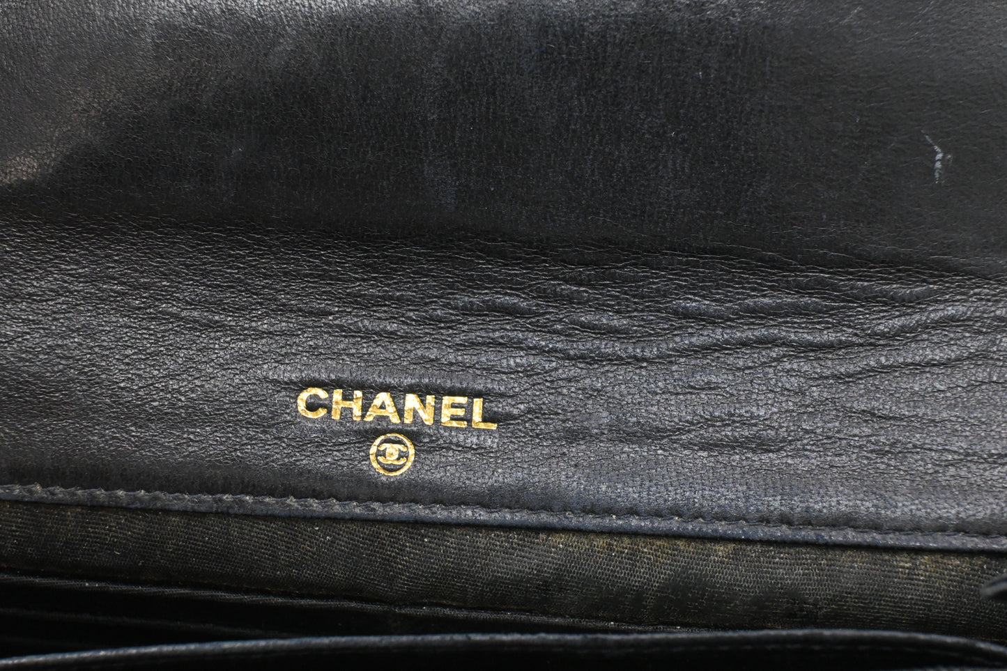 Chanel Long Wallet in Black Leather
