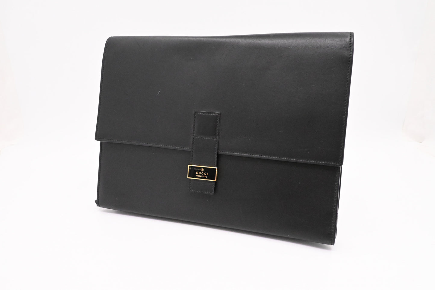 Gucci Wrist Clutch in Black Leather