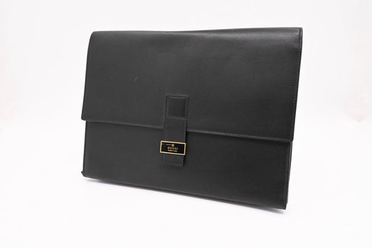 Gucci Wrist Clutch in Black Leather