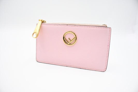 Fendi Card Case in Pink Leather