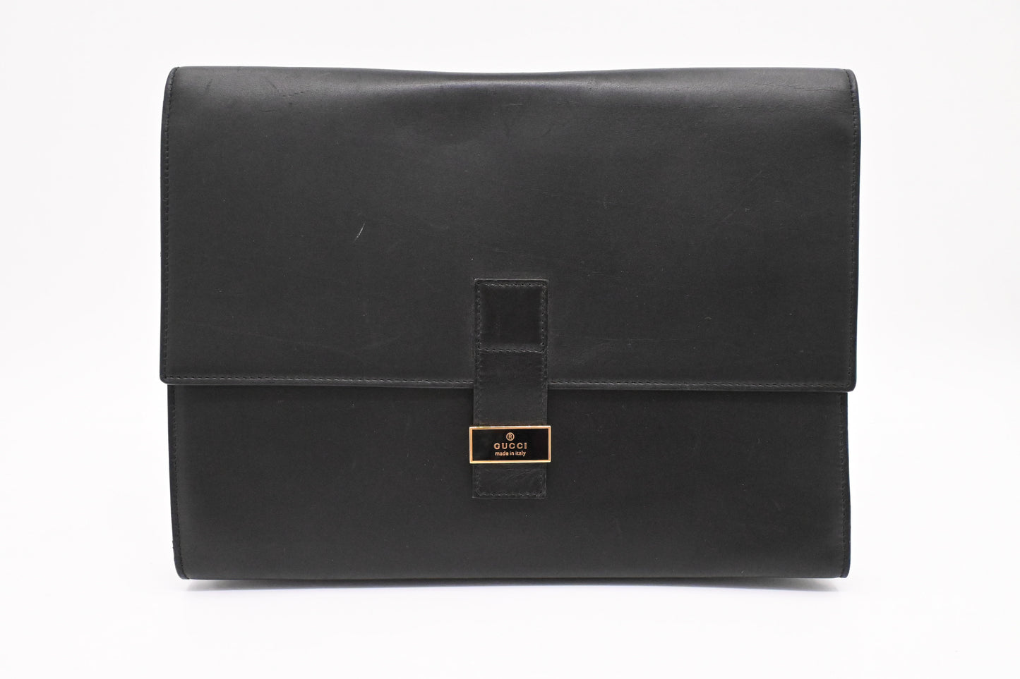 Gucci Wrist Clutch in Black Leather