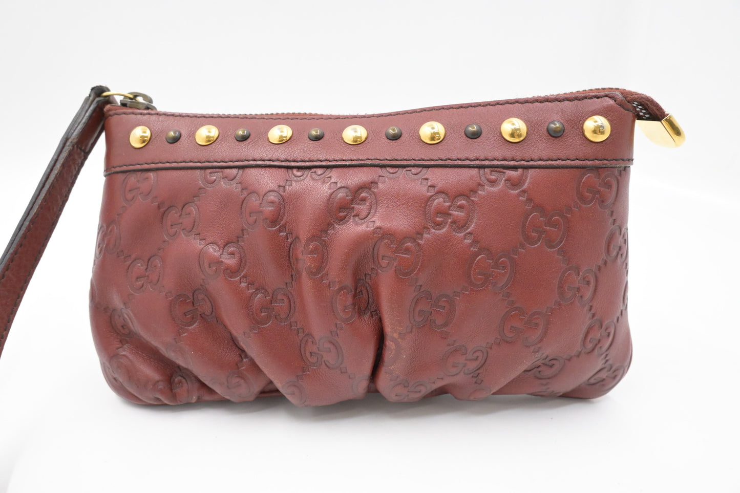 Gucci Pouch in Bordeaux Guccissima Leather