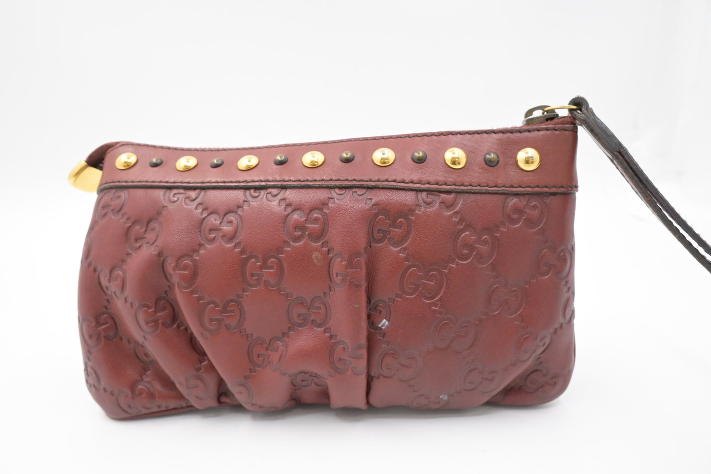 Gucci Pouch in Bordeaux Guccissima Leather