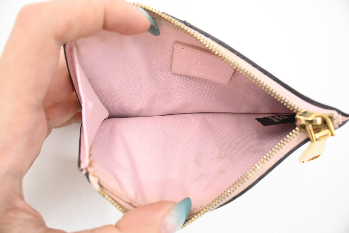 Fendi Card Case in Pink Leather