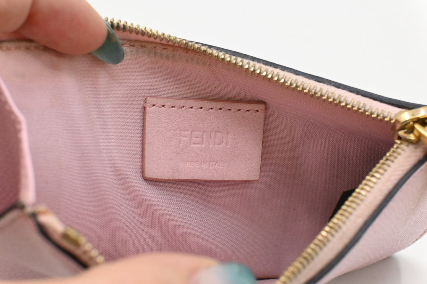 Fendi Card Case in Pink Leather