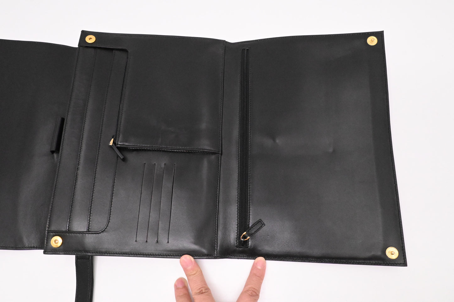 Gucci Wrist Clutch in Black Leather