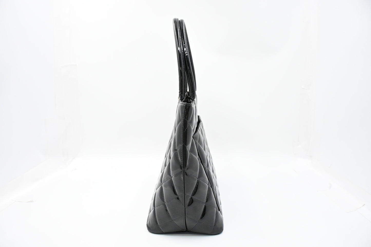 Chanel Medaillon Tote in Black Matelasse Patent Leather