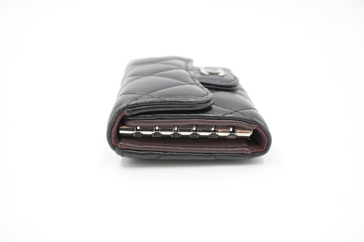 Chanel Key Case 6 in Matelassé Black Leather