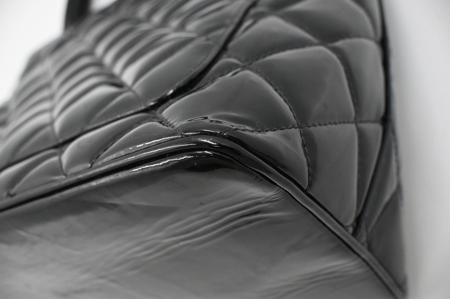 Chanel Medaillon Tote in Black Matelasse Patent Leather