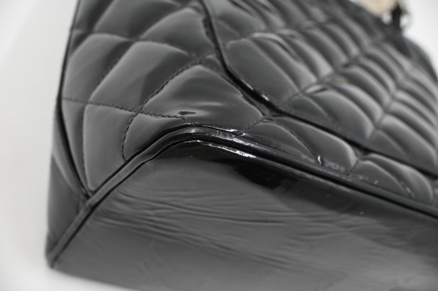 Chanel Medaillon Tote in Black Matelasse Patent Leather