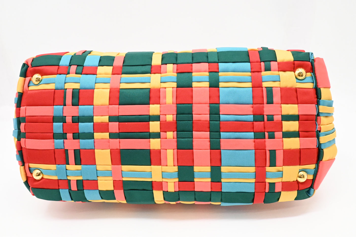Prada Large Tote in Multicolor Weaved Nylon