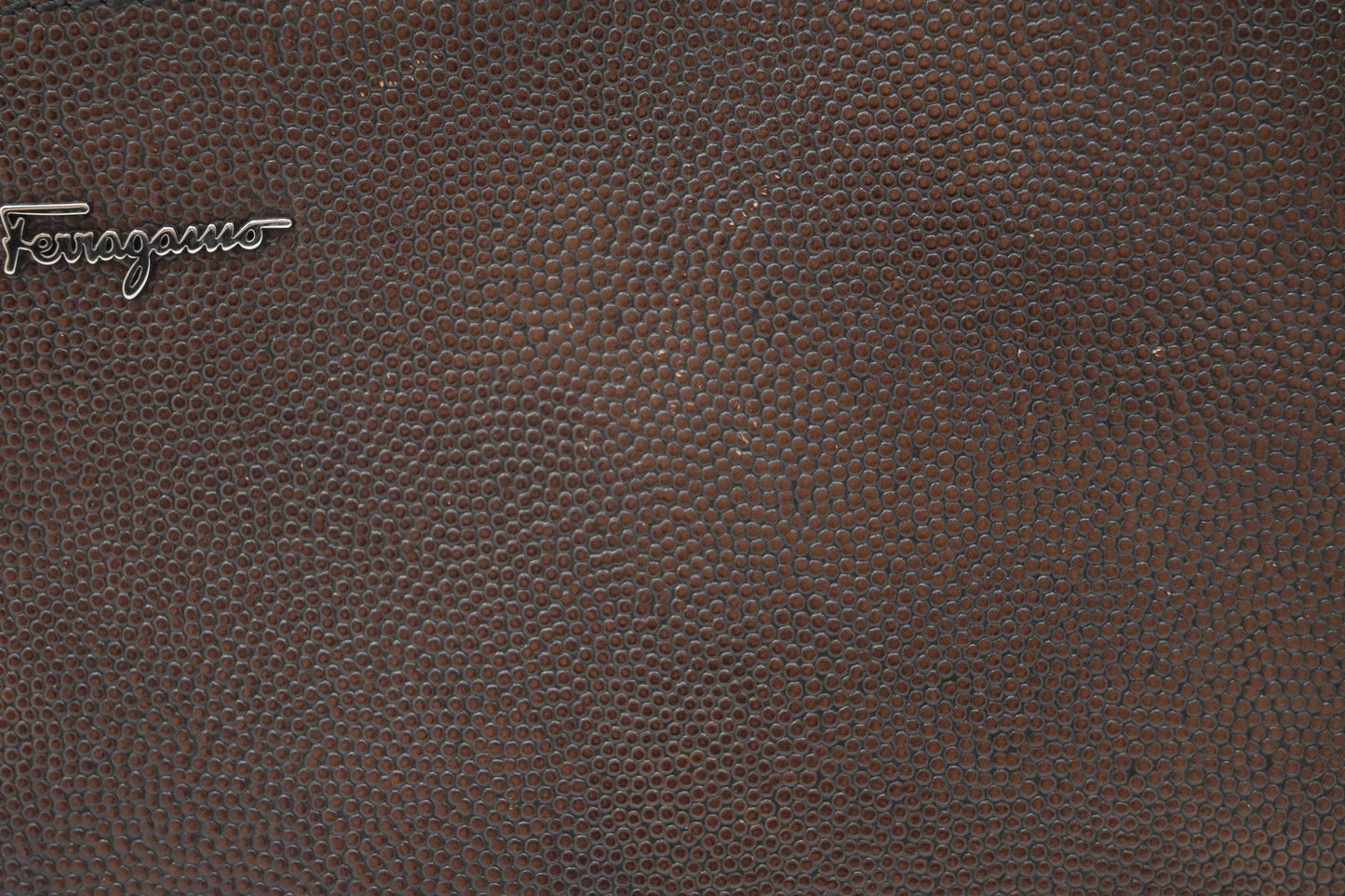 Ferragamo Clutch in Brown Leather