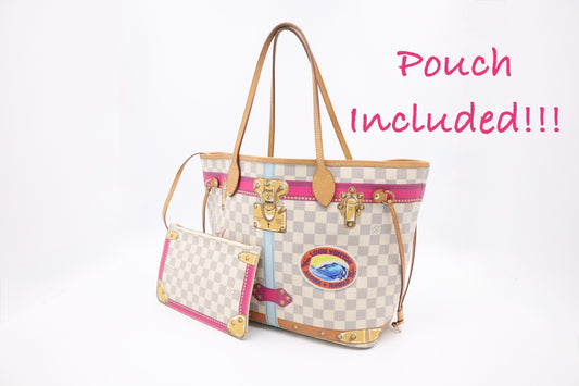 Louis Vuitton Neverfull MM in Hawaii Summer Trunks Damier Azur Canvas