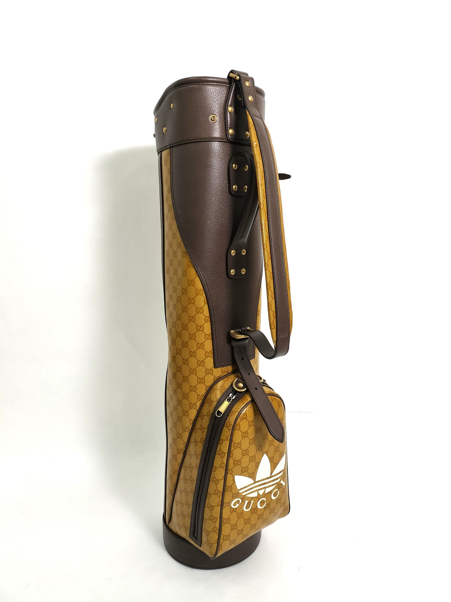 Gucci x Adidas Golf Caddy Bag in Yellow Coated Canvas
