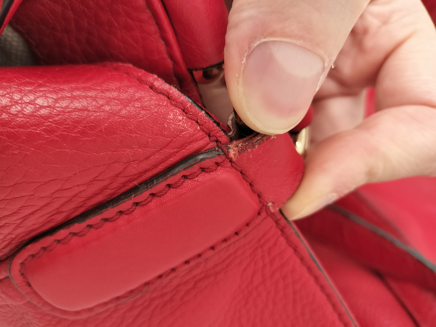 Gucci Soho Tote in Red Leather
