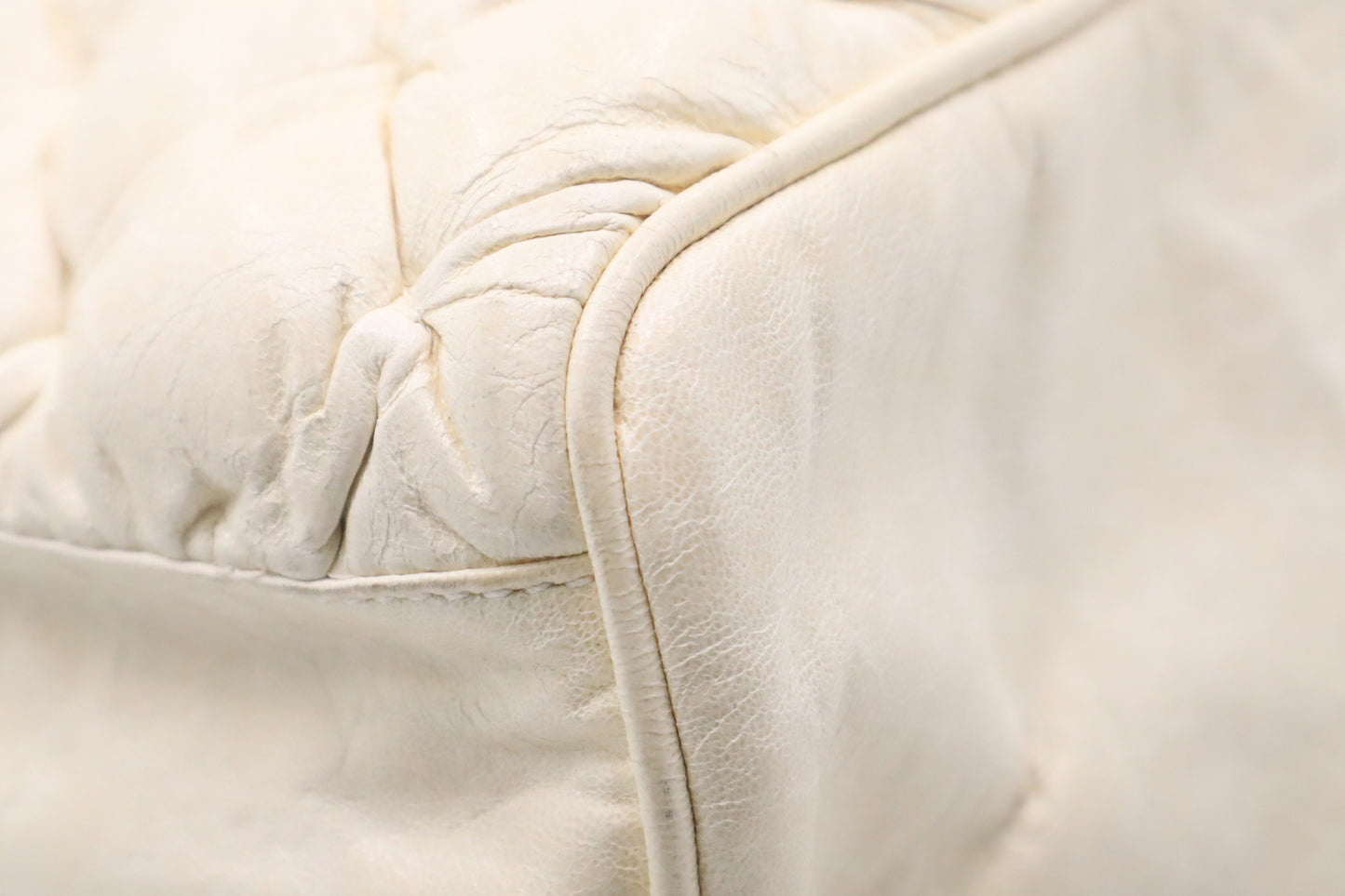 Balenciaga City Tote in Cream Quilted Leather