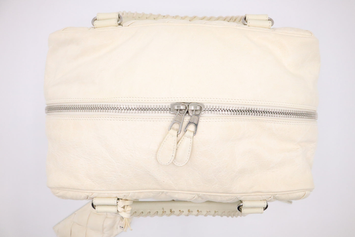 Balenciaga City Tote in Cream Quilted Leather
